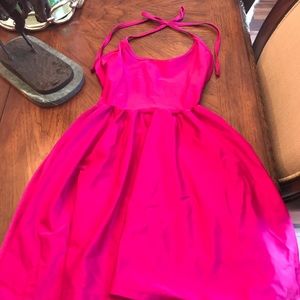 Fuschia Nylon - American Apparel Dress